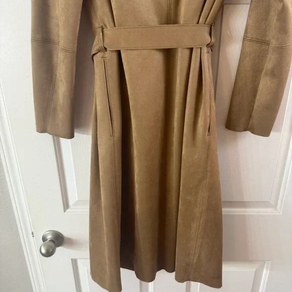 NWT H&M Classic Brown Trench Coat - Picture 9 of 9